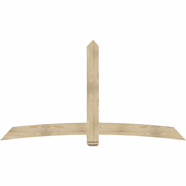 Ekena Millwork Bellingham Rough Sawn Timber Gable Bracket, Douglas Fir, 96"W x 52"H x 4"D x 6"F, 13/12 Pitch GBW096X52X0406BEL00RDF - main